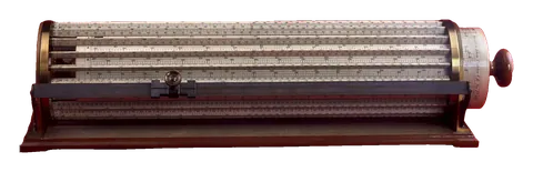 Thacher cylindrical slide rule, 1890s